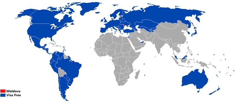 Moldova Visa Map